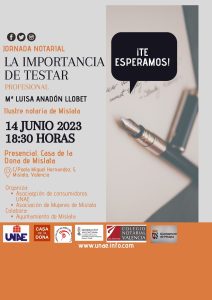 Jornada Informativa "La Importancia de testas. Cómo preparar nuestra futura sucesión ¿Donar o Heredar?"